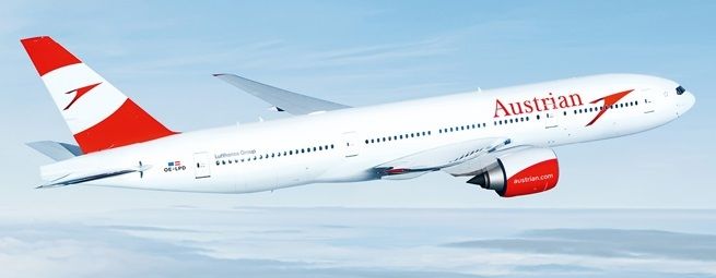 AUSTRIAN (SA): Austrian er hovedflyselskapet i Østerrike og har hovedkvarteret sitt i Wien. Flyr til over 120 destinasjoner i 55 land (2016). (Austrian is the main carrier of Austria with its main hub in Vienna. Serves 120 destinations in 55 countries (2016).